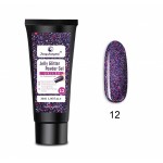 PolyGel UV /LED pentru unghii false FSM Jelly Glitter Powder Gel 30 ML G12 Boysenberry cu Reflexi PolyGel UV /LED pentru unghii false FSM Jelly Glitter Powder Gel 30 ML G12 Boysenberry cu Reflexi